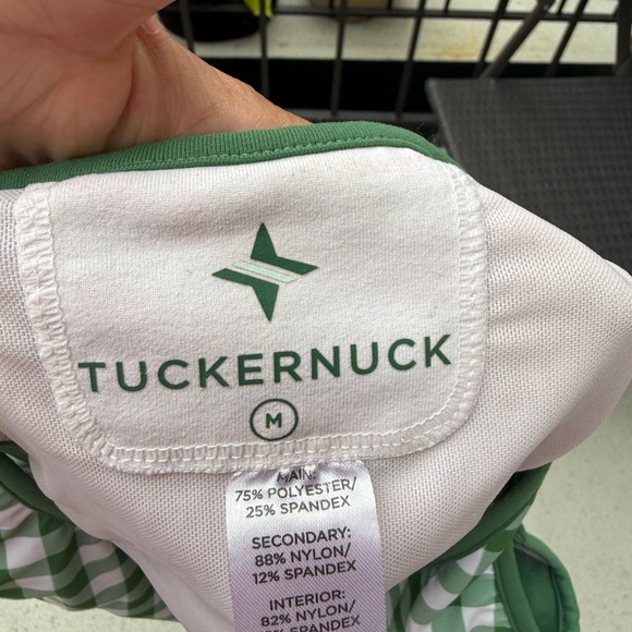 Tuckernuck Green and White Sport Bra Size Medium - Picture 2 of 5